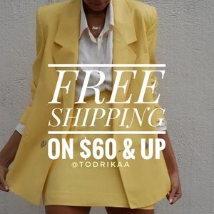 FREE SHIPPING ON ALL ORDERS $60 & UP